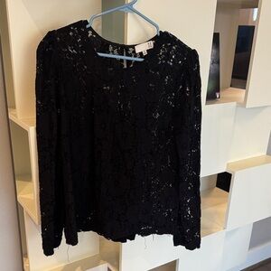 Ro & De Black Lace Blouse